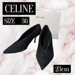 37 セリーヌ フィービー期 Vネック パンプス ポインテッドトゥ 黒 2025年最新】Celine フィービー ブーツの人気アイテム - メルカリ