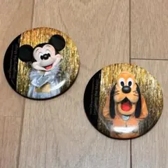 ミッキーマウス グーフィー　缶バッジ ワンマンズドリー厶