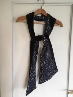 シルクとベルベットのロングスカーフ