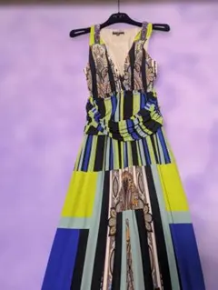 ETRO ノースリーブ ロングワンピース ペイズリー柄 42のサムネイル