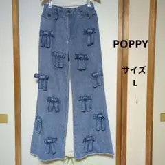 【新品未使用品】POPPY リボンデニムパンツ　Ｌサイズ あさぎーにょ Poppy あさぎーにょ リボンデニム - メルカリ