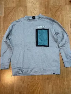 SPALDING グレー クルーネック L