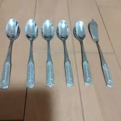 ステンレス製カトラリーセット 6点スプーン&バターナイフ