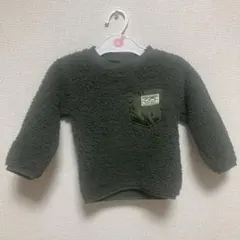 ポケット付きトレーナー 90cm カーキ