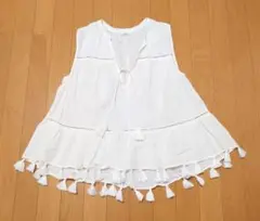wa...lance ブラウス　白　フリーサイズ　コットン