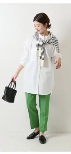 Spick &Span ツイルテーパードパンツ