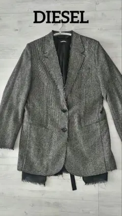 DIESELグレー テーラードジャケット レディース
