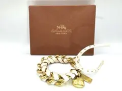 コーチ COACH F90458 カーブチェーン ハート ブレスレット バングル