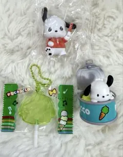 ポチャッコ 3個セット　カンキャラ　おうえんフィギュア