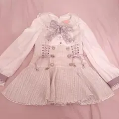 美品 heart e ハートイー リボン ドット 水玉 ケープ 2way コート 