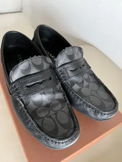 COACH ブラックレザー ローファー