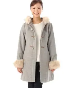 ハニーズ　【ファー取り外し可】ビット付ダッフルコート