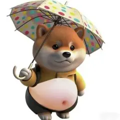 おなかぷにぷにシール かわいい ぷくぷく 柴犬 ステッカー 3D マシュマロ