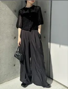 新品　レースニットショートカーディガン