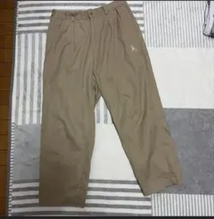 超極太 NAUTICA ツータック ワンポイント刺繍 バギーワークパンツ Y2K