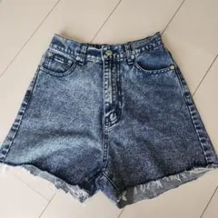 デニムブルー ショートパンツ　フリー