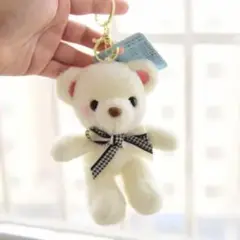 プラッシュベア キーホルダー 白