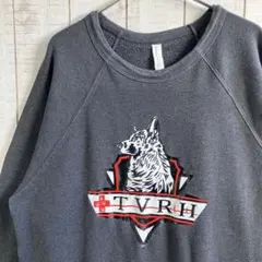 古着　長袖　ラグラン スウェット プリント　アメカジ ゆるだぼ