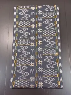［全通］袋帯　中古品　絣文様　440cm O-900のサムネイル