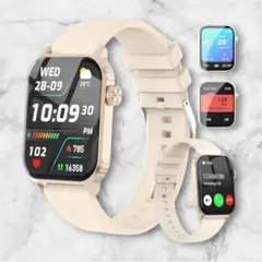 スマートウォッチ（男女兼用）ローズゴールド 1.83インチHDディスプレイ