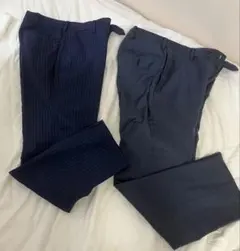 VISARUNO BESPOKE スラックス２点セット　ネイビー