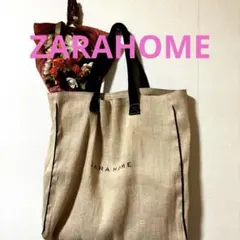 ☆ZARA ザラ ジュートトートバッグ ショッパー52*50.のサムネイル