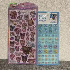 日焼けサンリオうるちゅるPOPシール、タイルシール 2枚セット売り