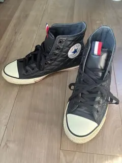 コンバース◆オールスター ハイカット キルティング◆黒◆25.5cm