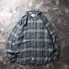 weatherproof ネルシャツ　チェック　グレー　ブルー