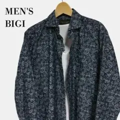 MEN'S BIGI radmess 総柄シャツ　長袖シャツ　ペイズリー柄シャツ