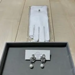 パール フラワーモチーフ ピアス￼