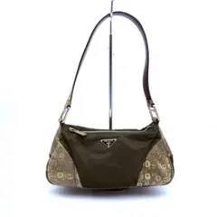 【美品】PRADA プラダ　ナイロン　パイソン　ワンショルダーバッグ　三角ロゴ