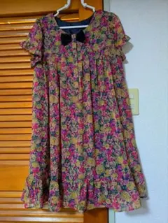 月末セール。ジルスチュアート花柄ミニワンピース美品