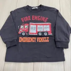 ベビー 消防車 長袖Tシャツ 95 のりもの 男の子