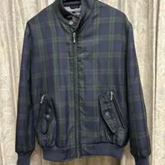 メンズブルゾン　グリーンチェック柄