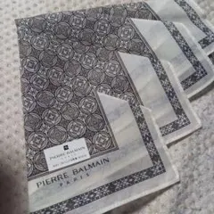 田*ロ様 PIERRE BALMAIN ハンカチ 綿100% ペイズリー柄のサムネイル
