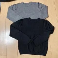 神戸レタス　ニットセーター 2色セット グレー ブラック