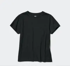 UNIQLO エアリズムメッシュクルーネック ブラック L ユニクロ
