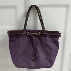 PRADA パープル　トートバッグ