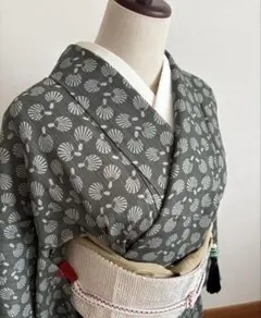 着物反物* 紅型と大島麻の葉 大人の兵児帯 半幅帯 長尺475cm - メルカリ