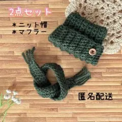 チルぬい すのチル ぶら下がりシリーズぬい服　ねこ耳 ニット帽＊マフラー