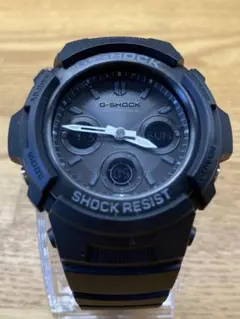 G-SHOCK AWG-M100B 電波ソーラー 腕時計 オールブラックのサムネイル