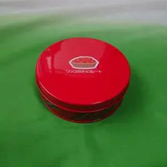 モロゾフ リンゴのチョコレート 空き缶 丸型