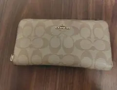 COACH 長財布 ベージュ 破損あり