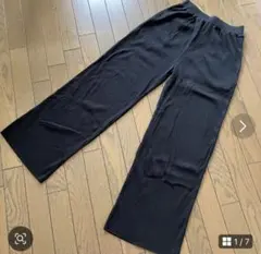 【新品・未使用】グローバルワーク　リブワイドパンツ　ワイドパンツ ¥6,900