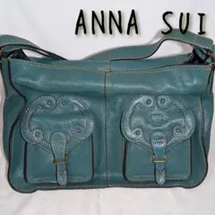 アナスイ】レザーショルダー 本革 バッグ 斜めがけ 保存袋 ANNA SUI