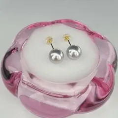 K18 アコヤ真珠 フラワーピアス/K18 ラウンドカット ジルコニア ピアス 