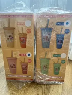 おぱんちゅうざぎフードコーチュカラーチェンジタンブラー　ピンク&ブルー