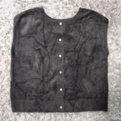 グリーンレーベルリラクシング　ニットベスト　シャギー