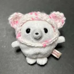ぬいぐるみ用 クマ耳付きボンネット ポコポコピンク